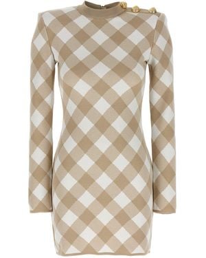 Balmain Vichy Dress - Natural