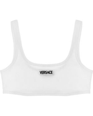 Versace Logo' Bra - White