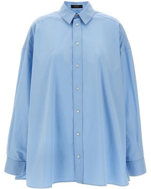 Wardrobe NYC 'oversize Shirt Dress Mini' Dress - Blue