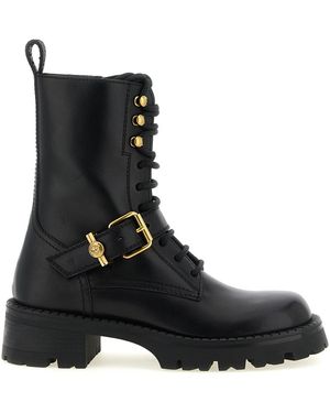 Versace Ankle Boots With Buckle - Black