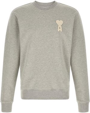 Ami Paris 'amis De Coeur' Sweatshirt - Grey