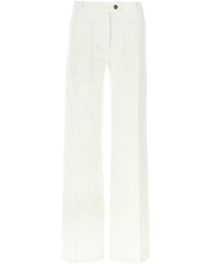 Ferragamo Straight Jeans Bianco-Donna