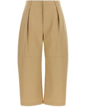 Loewe Cropped Trousers - Natural