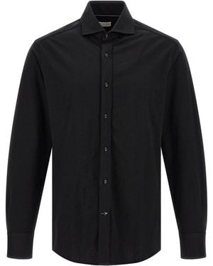 Brunello Cucinelli French Collar Shirt - Black