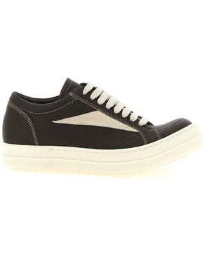 Rick Owens Low-Top Trainers With Serrated Sole - White