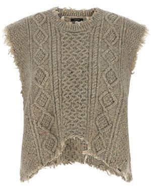 R13 'boyfriend Cable' Vest - Green