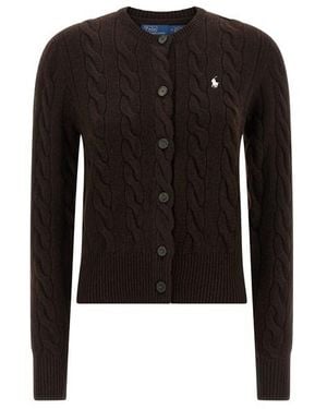 Polo Ralph Lauren Braided Cardigan - Black