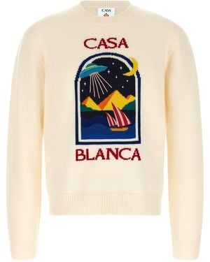 CASABLANCA 'pyramid Abduction' Jumper - White