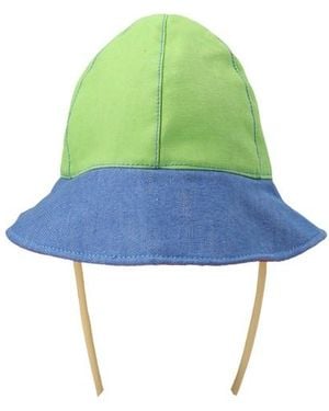 Sunnei Multicolor Denim Bucket Hat - Green