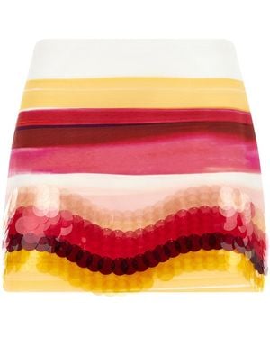 Fendi Striped Cotton Skirt - Pink