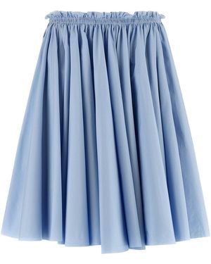 Ami Paris Midirock Aus Baumwollpopeline - Blau