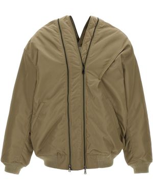 Y. Project Jacke "Double Zip Pinched Logo" - Grün