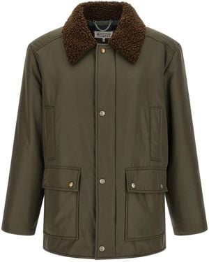 Maison Margiela Shearling Collar Parka - Green