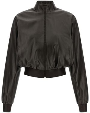 Gucci Dark Nappa Bomber Jacket - Black