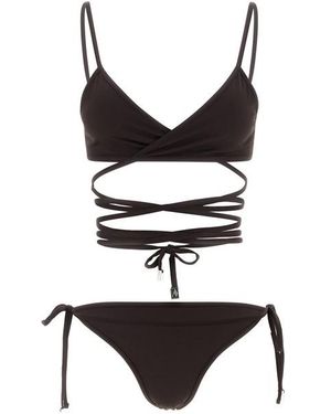 The Attico Bikini Con Laccetti Avvolgenti - Nero