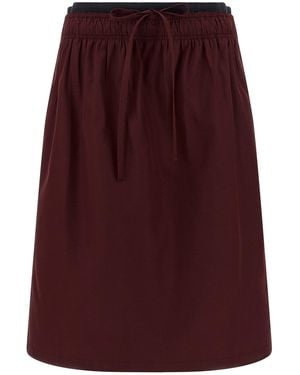 Prada Double Layer Elastic Skirt - Purple