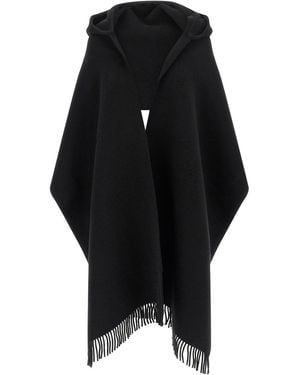Brunello Cucinelli Schwarzer Kapuzenschal