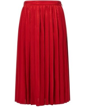 Gucci 'Incrocio Gg' Skirt - Red