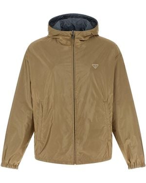 Prada Re-nylon Feather Reversible Jacket - Natural