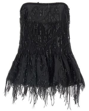 ROTATE BIRGER CHRISTENSEN 'sequins Bubble' Top - Black