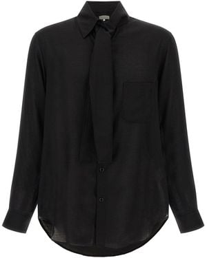 Yohji Yamamoto Camicia Collo A Stola - Nero