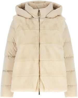 Moorer 'morzine' 2-in-1 Down Jacket - Natural