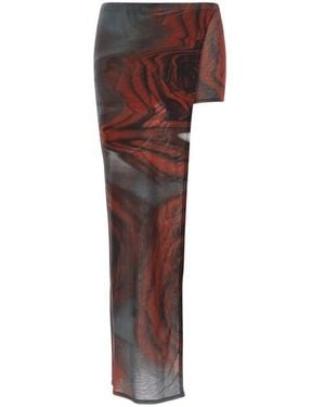 Jean Paul Gaultier Skort 'The Blurry Roses' - Marrone