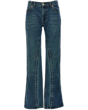 Y. Project 'evergreen Hook And Eye' Jeans - Blue