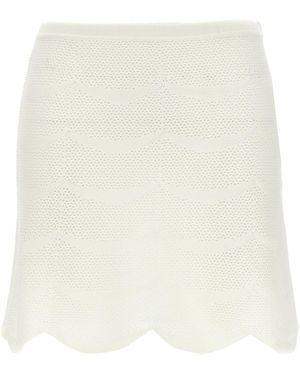 Tom Ford Crochet Mini Skirt - Natural