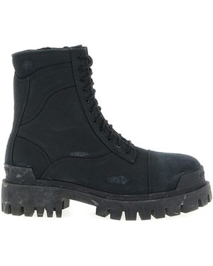 Balenciaga 'combat Strike' Boots - Black
