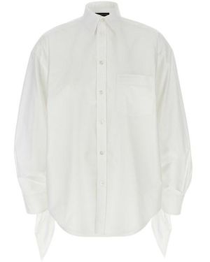 Balenciaga Camicia Polsini Annodati - Bianco