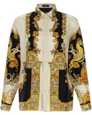 Versace 'coral Theatre' Shirt - Yellow