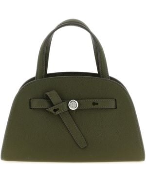Tory Burch Romy Small Bauletto With Metal Logo Detail - Green