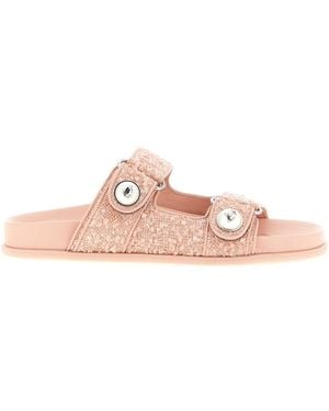 Jimmy Choo 'Fayence' Tweed Sandal - Pink