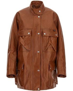 Prada Caban Aus Antikem Leder - Braun