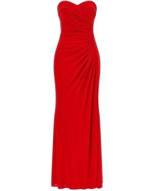 Elie Saab Draped Dress - Red