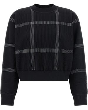 Pleats Please Issey Miyake 'crossing Knit' Jumper - Black