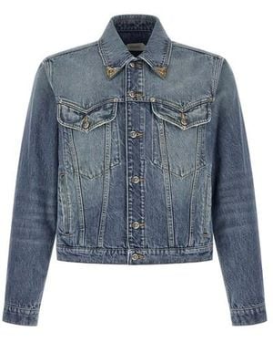 Versace Giacca Denim 'Medusa' - Blu