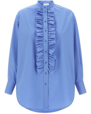 Nude Ruches Shirt - Blue