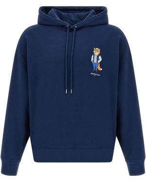 Maison Kitsuné 'dressed Fox' Hoodie - Blue