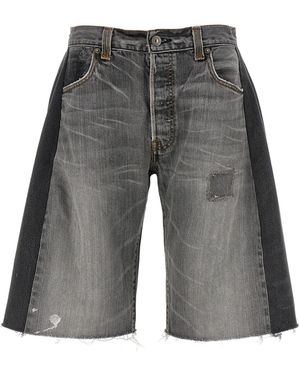 B Sides 'vintage Lasso' Bermuda Shorts - Grey