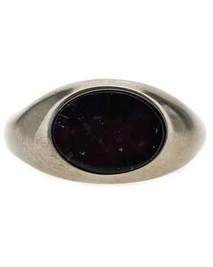 Dries Van Noten Anello 'Stone Signet' - Nero