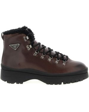 Prada 'Brixxen' Ankle Boots - Brown