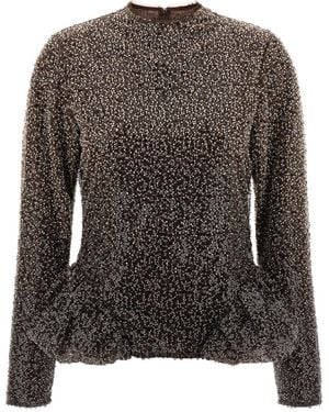 ROTATE BIRGER CHRISTENSEN 'Beaded Ls' Top - Black