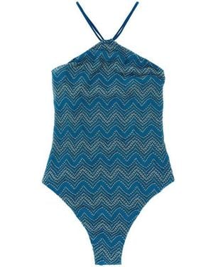 ワンピース水着 MISSONI Zigzag one-piece swimsuit (MS25SP08BR012V SM9QG) Missoni Mare Zig-zag one-shoulder swimsuit Missoni Mare