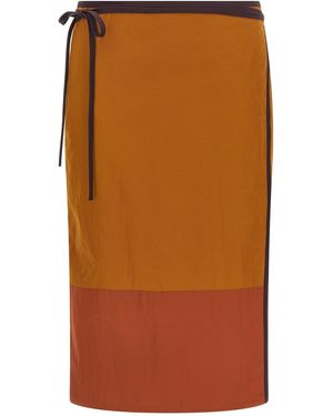 Saint Laurent Pencil Skirt - Orange