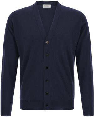 John Smedley Cardigan "Bradrick" - Blau