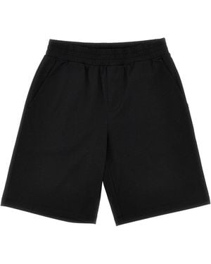 Moncler Logo Patch Bermuda Shorts - Black