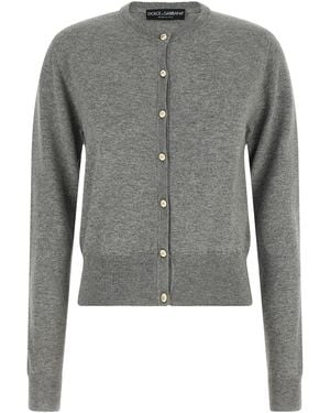 Dolce & Gabbana Logo Buttons Cardigan - Grey