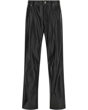 MM6 by Maison Margiela Leather-effect Trousers - Black